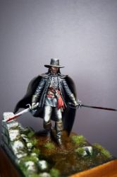 Front Puritan Avenger, Solomon Kane, circa 16th Century 90mm fine scale figure model kit produced by Black Eagle Miniatures