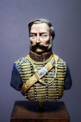 Front Lord Cardigan - Charge of the Light Brigade Crimean War 1854 fine scale bust model kit produced  by Black Eagle Miniatures