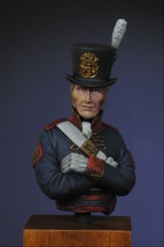 Front British Royal Marine Artillery - Napoleonic 1816 fine scale model bust kit produced by Black Eagle Miniatures