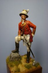 Front Captain William Barclay, East India Company, at the Battle of Assaye 1803 - a 75mm figure fine scale model kit produced by Hawk Miniatures
