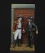 Major John André talking to Abraham Woodhull, about the War of Independance, 1778 a 75mm figure fine scale model kit produced by Hawk Miniatures